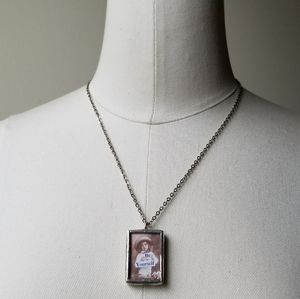 Be Yourself Silver Metal Ephemera Pendant Necklace